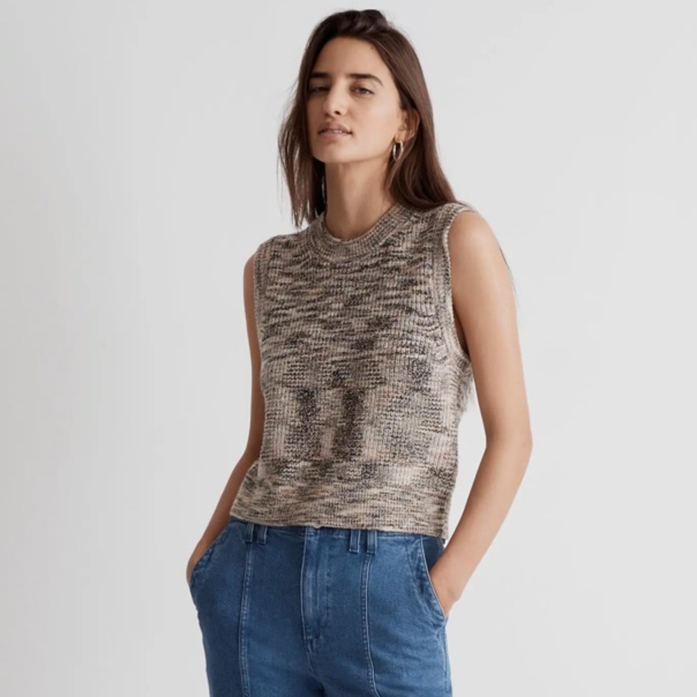 NWT Madewell Space Dye Boulier Sweater Vest